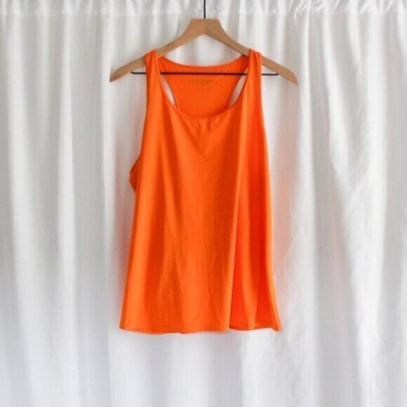 Patagonia Bright Orange Lightweight Scoop Neck Wide Arm Tank Top Large - Picture 1 of 6